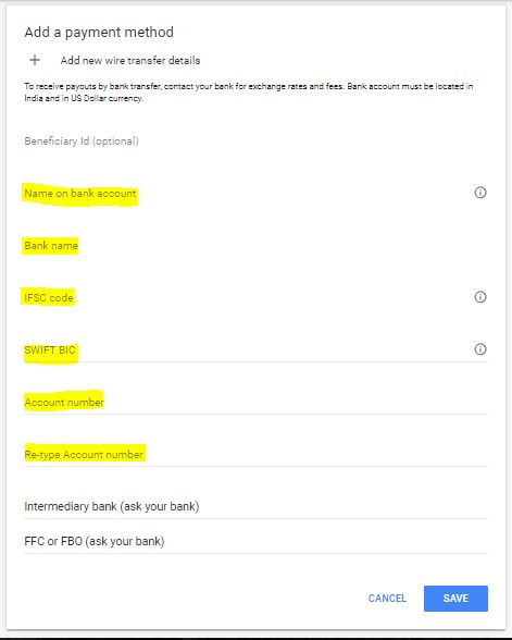 Payment Details