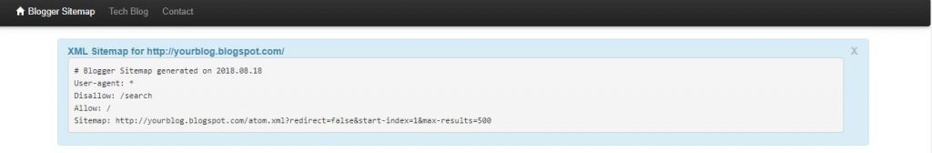 Sitemap generated