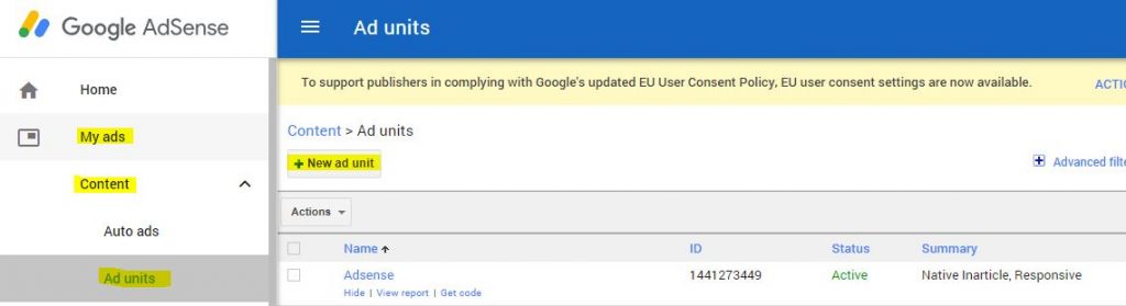 Adsense Code