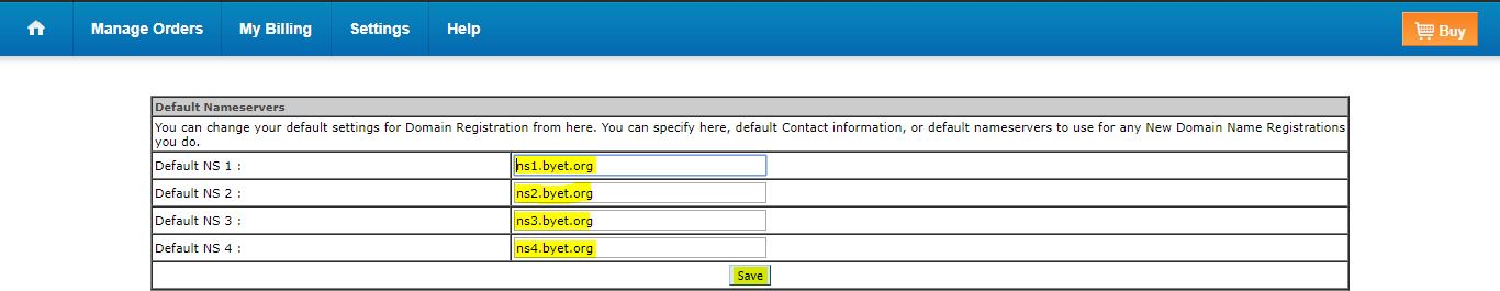 Change DNS