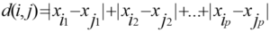 Manhattan distance
