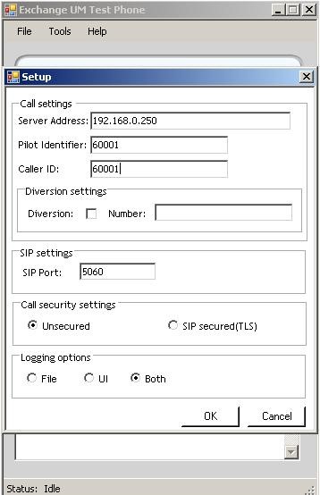 Exchange UM Test Phone