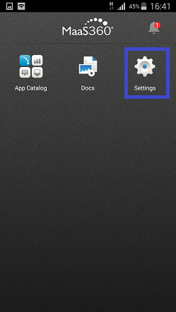 MaaS360 Settings