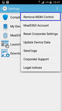 Remove MDM Control
