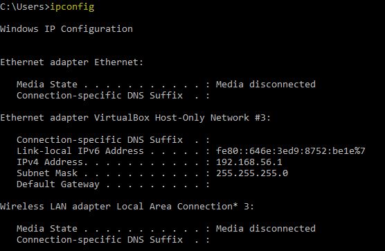 how to check your computer's IP in Windows