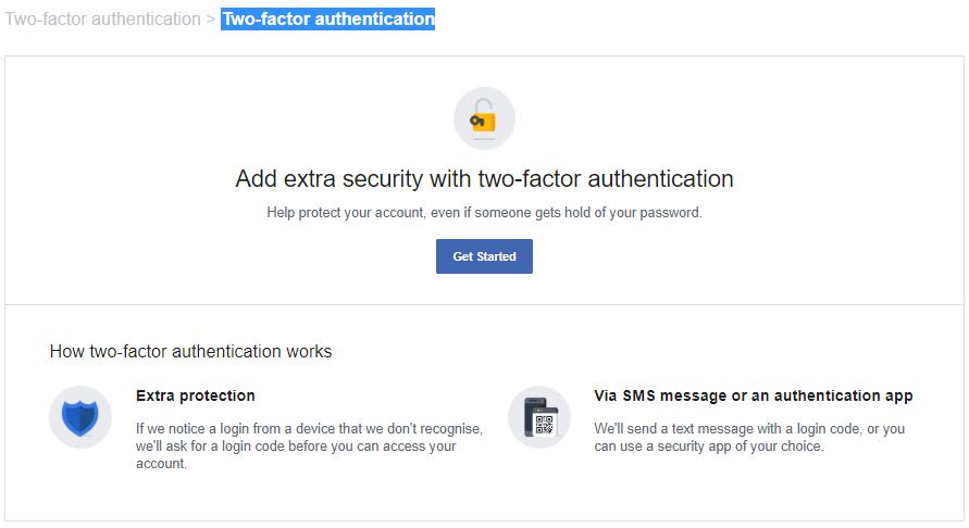 Request secondary password on your mobile