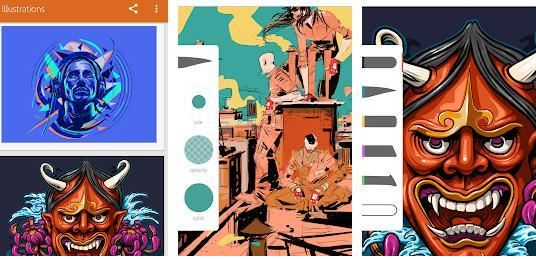 Drawing application on Android phone Adobe Illustrator Draw