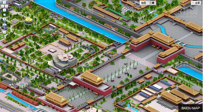The Chinese equivalent of Google Maps looks like SimCity