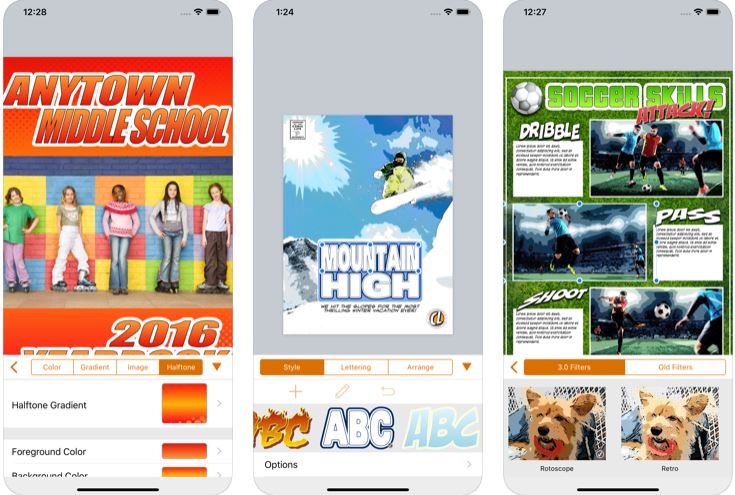 IPhone photo writing application