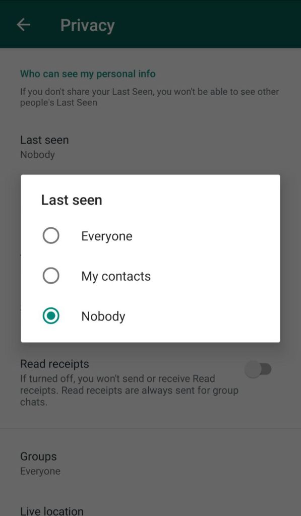 Get Rid of Online Status on WhatsApp