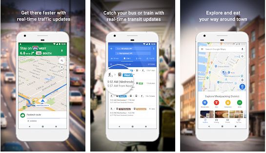 GPS applications without internet: Google Maps