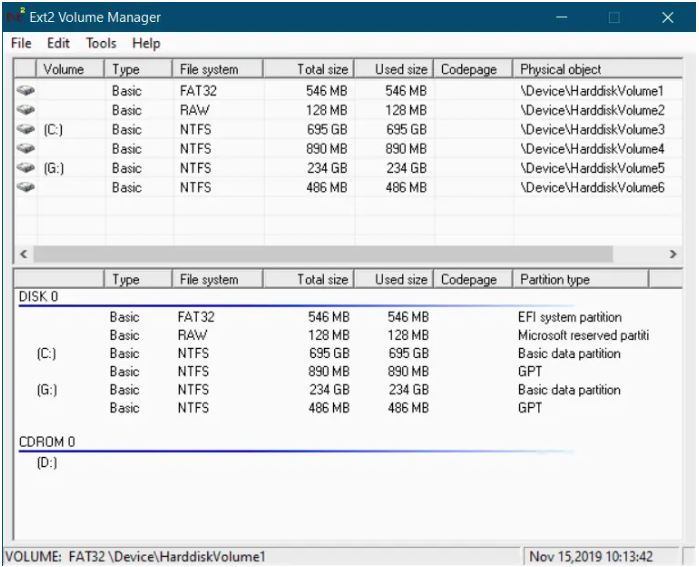 How to open the Ext4 file system in Windows