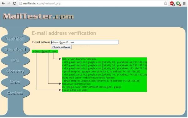 How to test if an email address is valid