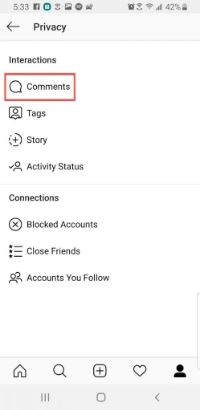 Choose who can comment on your Instagram posts