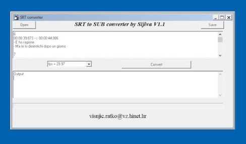 SRT to SUB Converter movie subtitle programs (Windows)