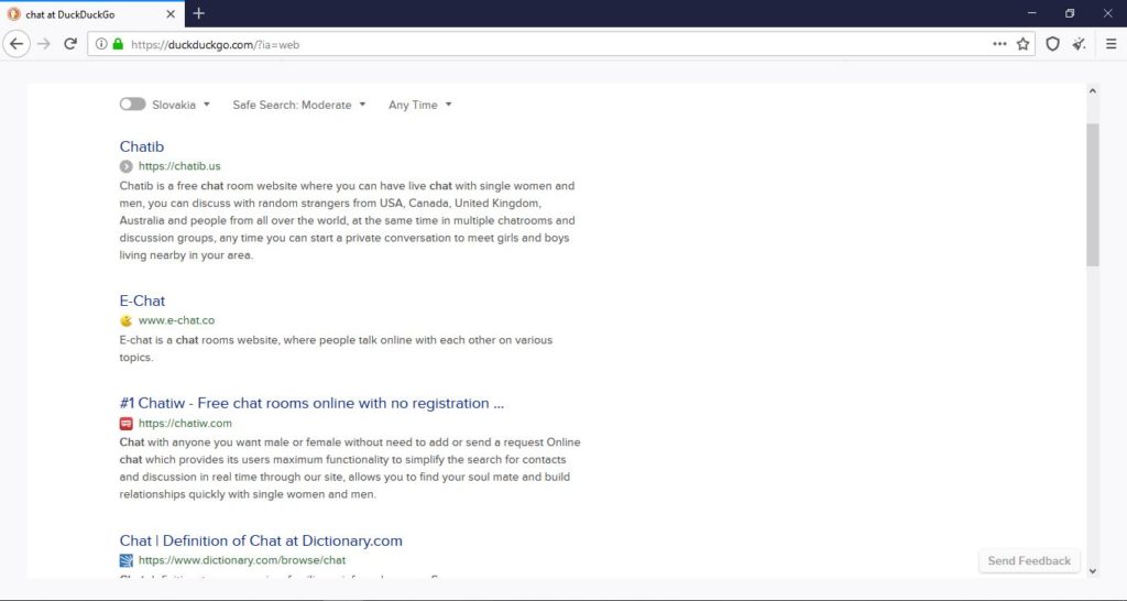 Tor Browser initially offers DuckDuckGo