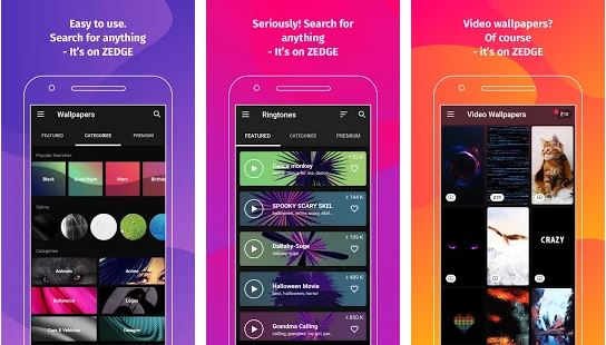 Zedge (Android / Windows 10 Mobile)