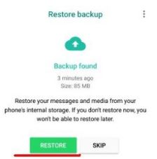restore all your messages