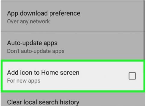 Disables homescreen shortcuts