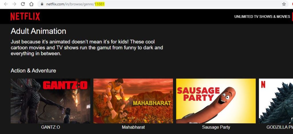 How do I find and use the hidden Netflix categories?