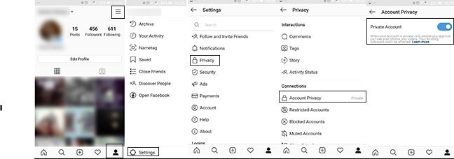 turn your Instagram account into a private