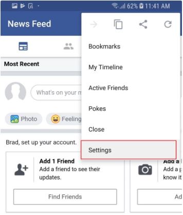 turn off Stories on Android Facebook