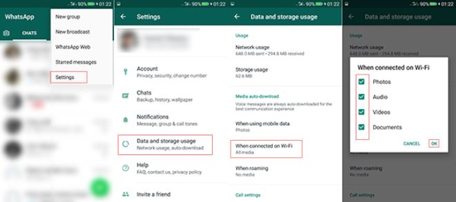 How to enable automatic save of WhatsApp photos in Google Photos